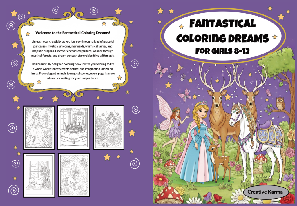 Fantastical Coloring Dreams for Girls 8-12